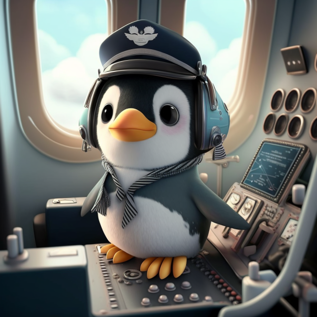 penguin as a qualified pilot